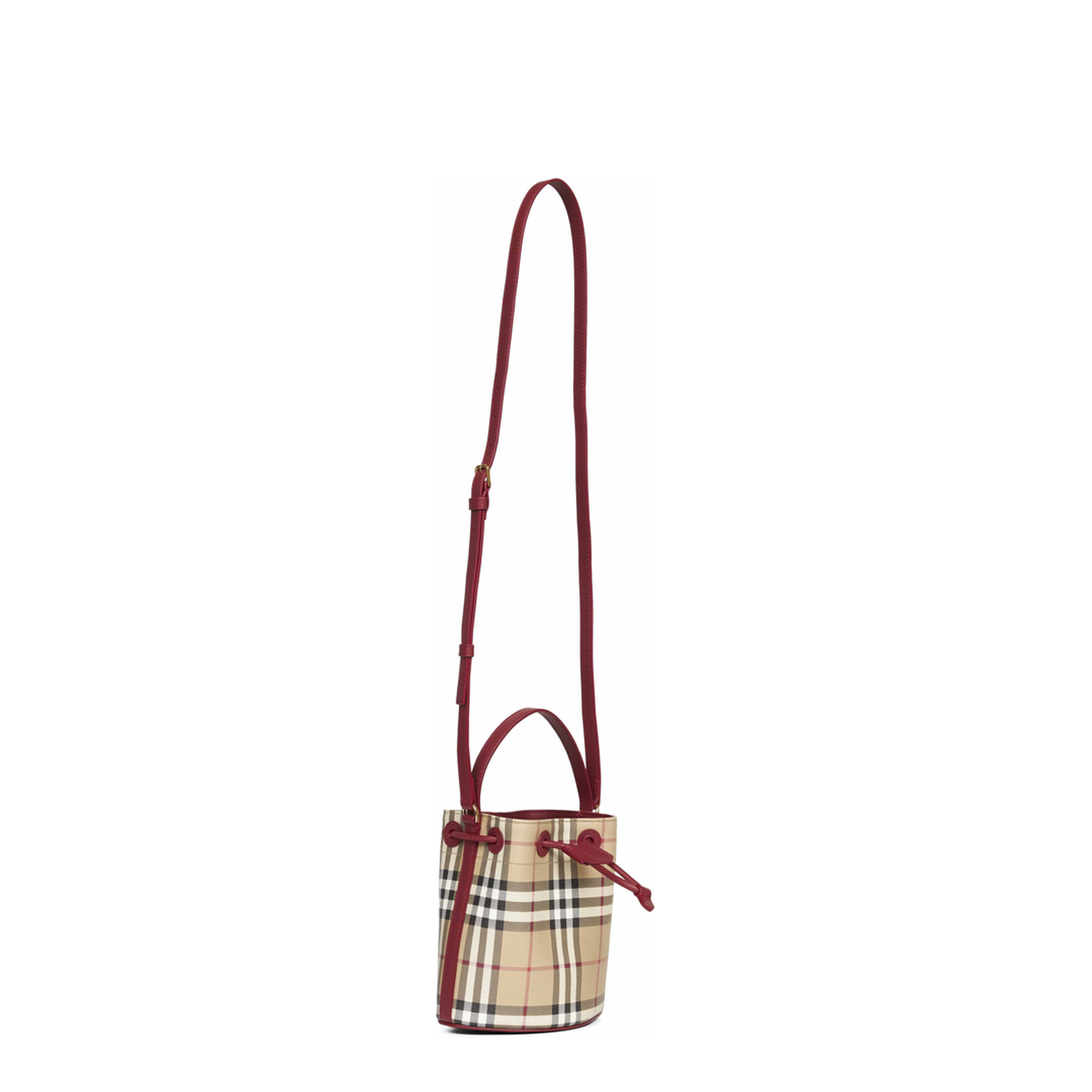 Check Mini Bucket Bag - Archive Beige - Image 2