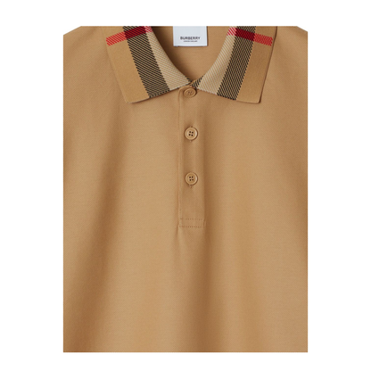 Check Collar Cotton Polo Shirt - Image 2