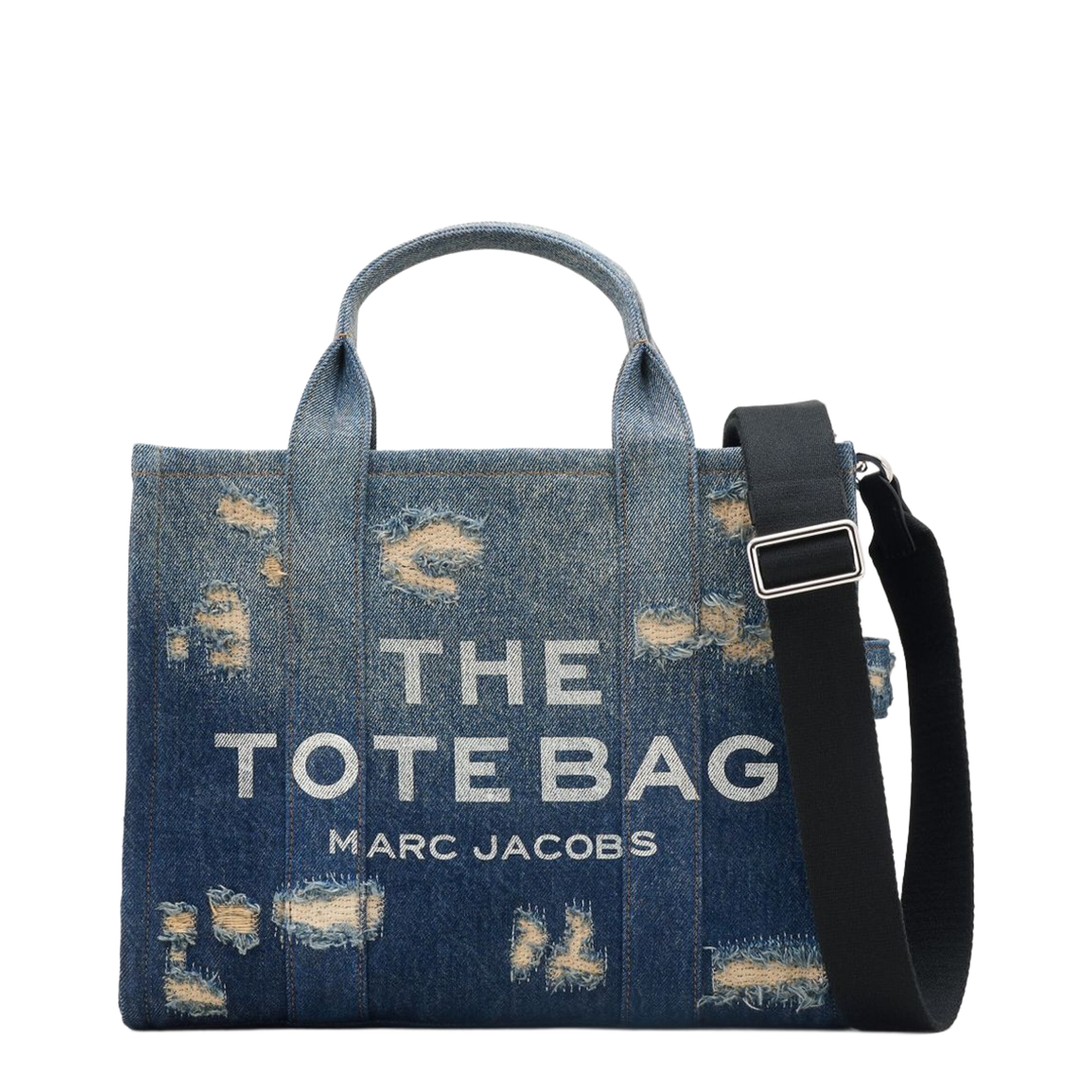 Denim Medium Rip And Repair Tote Bag - Image 1