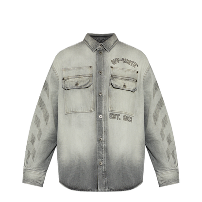 Denim Shirt with Pockets - Image 1