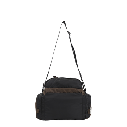 Re-Nylon Recycled Polyamide Shoulder Bag - Black/Burnt - Image 3