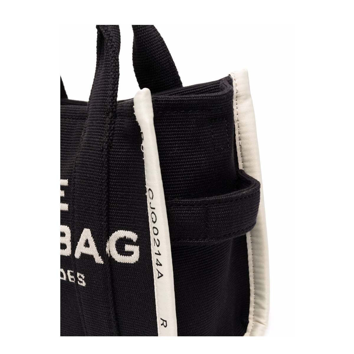 THE Small Woven Jacquard Tote - Black - Image 2