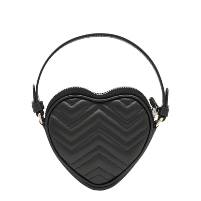 GG Marmont Mini Leather Handbag - Black - Image 4