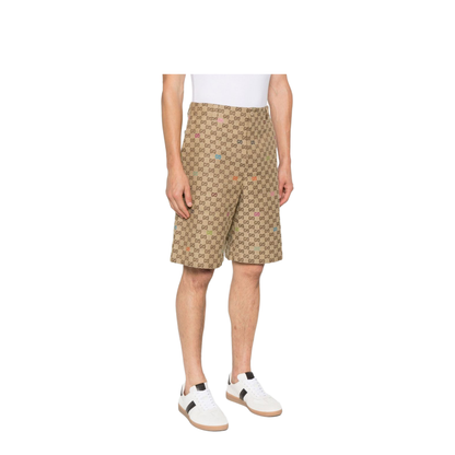Canvas Shorts in Camel and Dark Brown - Image 5