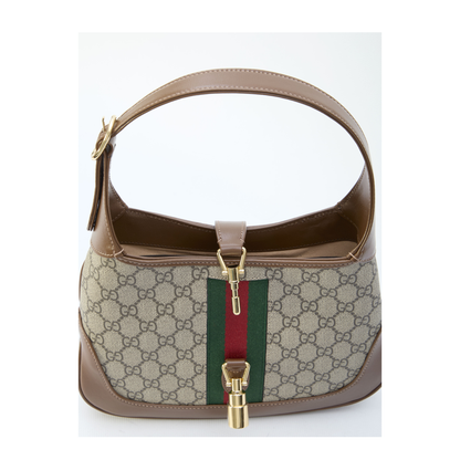 Ophidia Canvas Shoulder Bag - Brown - Image 4