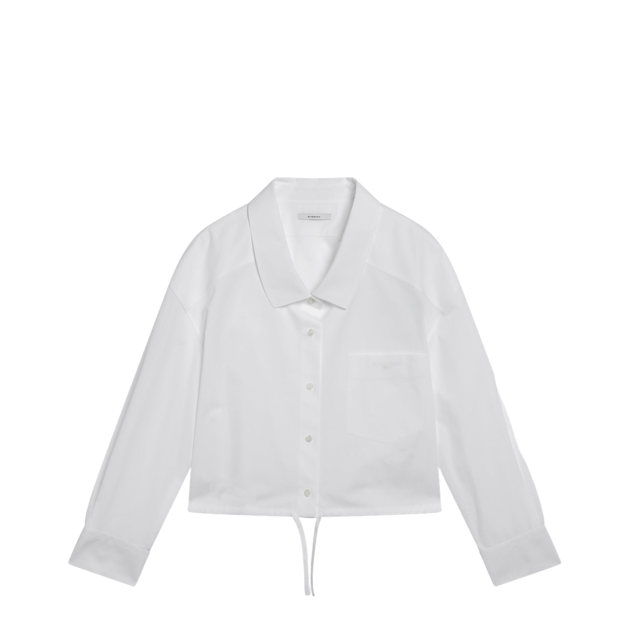 White Short Poplin Shirt - Image 1