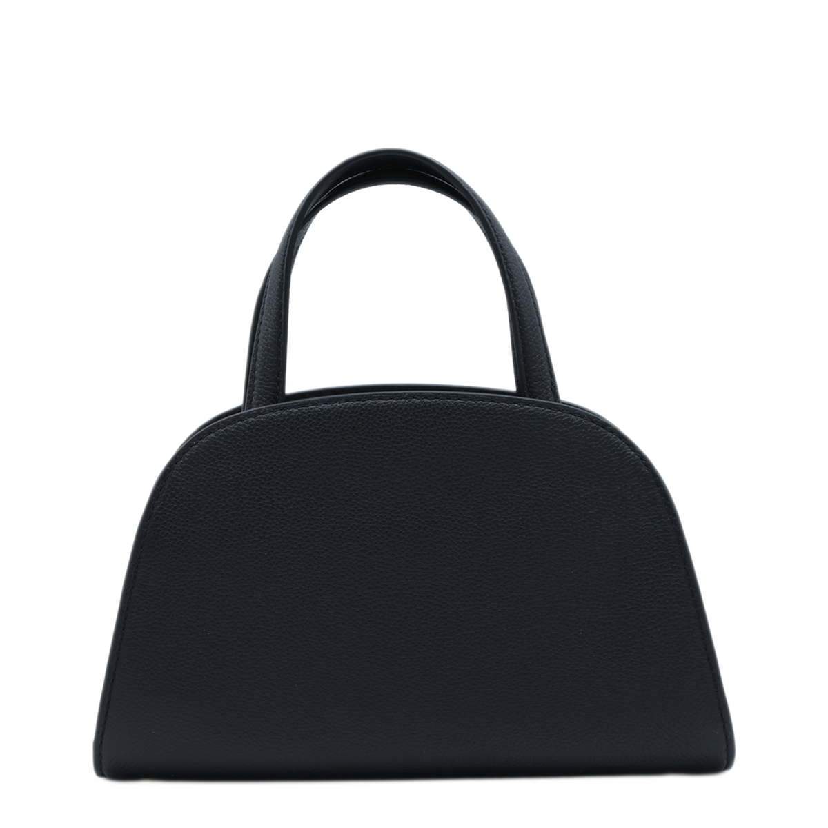 Pebbled Leather Shoulder Bag - Black - Image 6