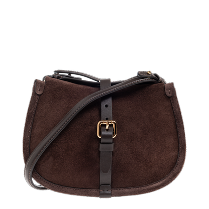 Pony Bag Small Suede Shoulder Bag - Brown - Image 1