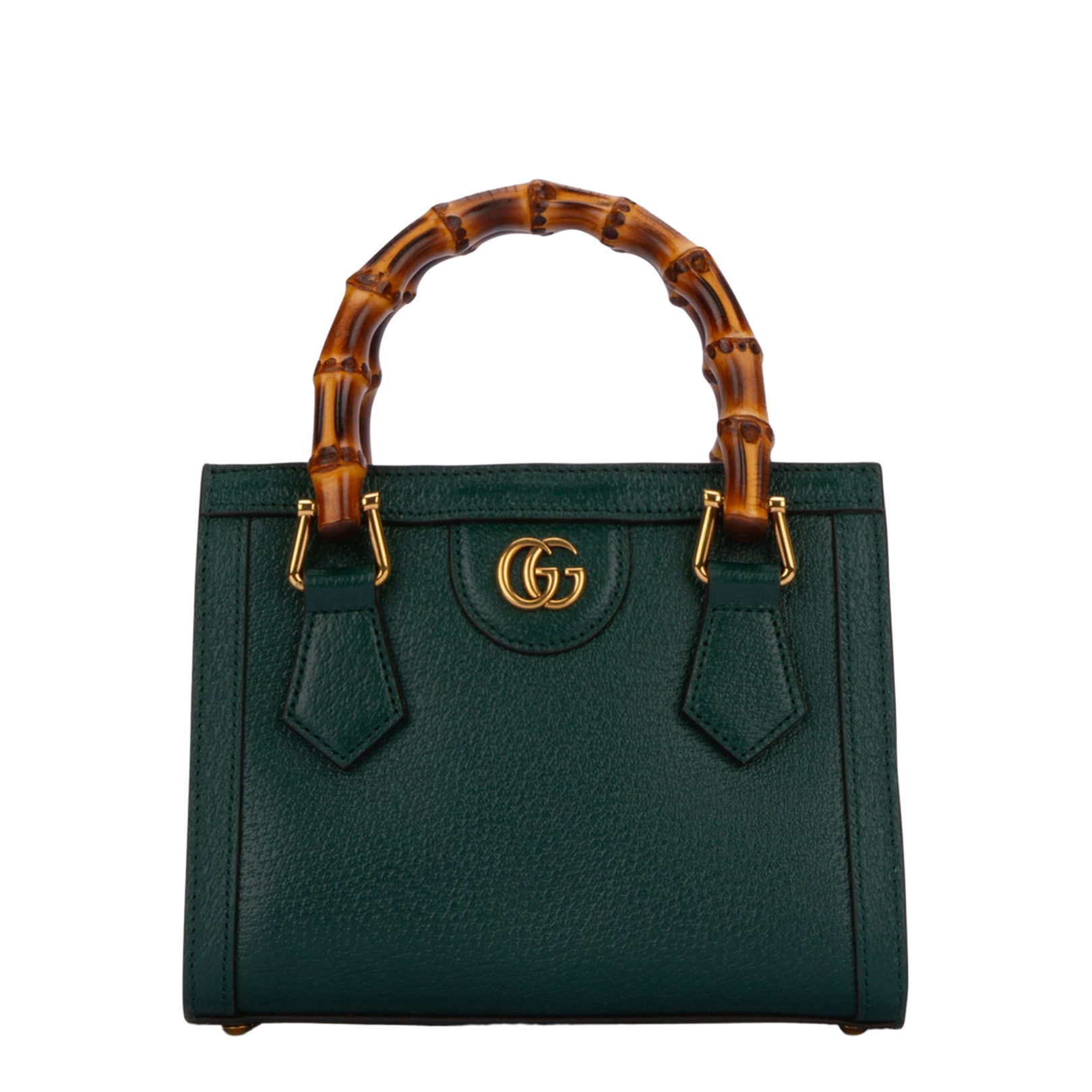 Diana Small Leather Tote Bag - Green - Image 1