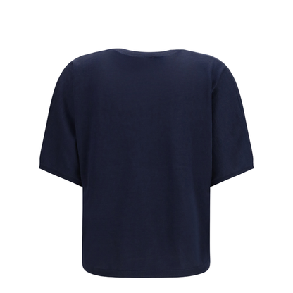 Short-sleeve Cashmere and Silk Sweater - Image 2
