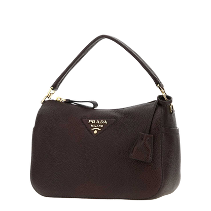 Dark Brown Leather Small Handbag - Image 2