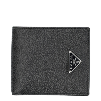 Grained Leather Billfold Wallet - Image 1