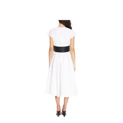 Midi Dress with Belt - Image 4