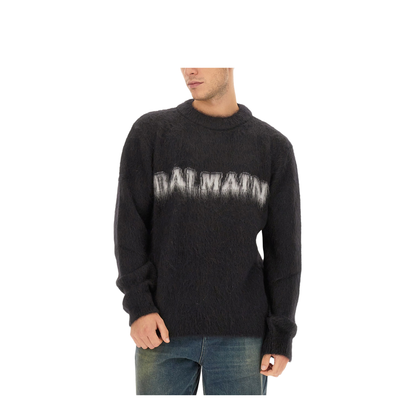 Logo-Print Brushed-Finish Jumper - Image 4