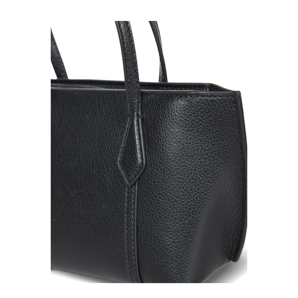 Perry Mini Calf Leather Tote - Black - Image 4