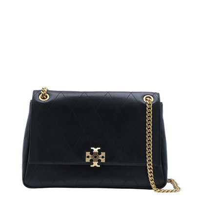 Charlie Pebbled Leather Shoulder Bag - Black - Image 7