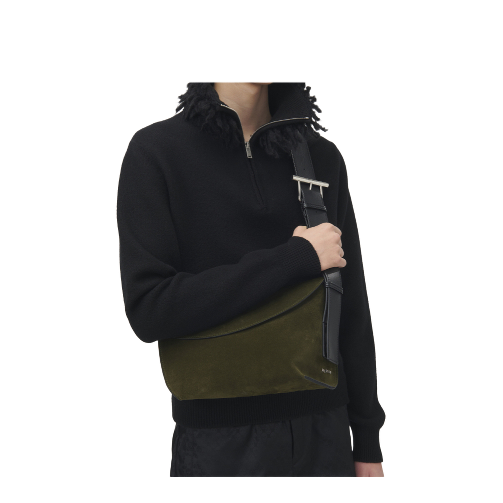 T-Bar Sling Bag in Military Green - Image 4