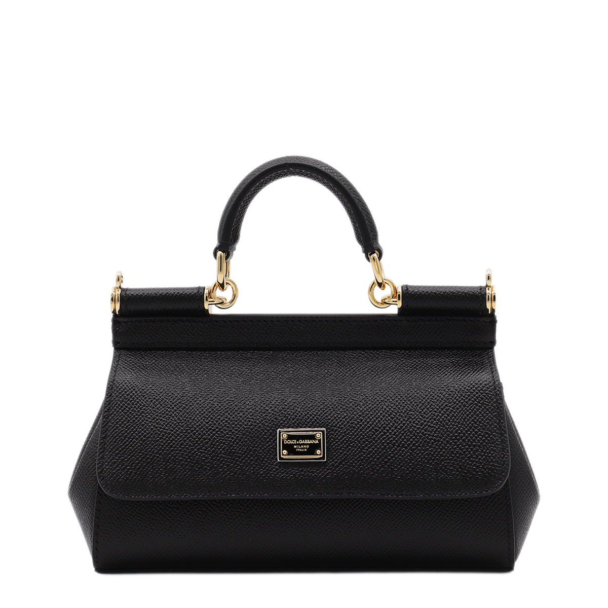 Sicily Small Calf Leather Top-Handle Bag - Nero - Image 1