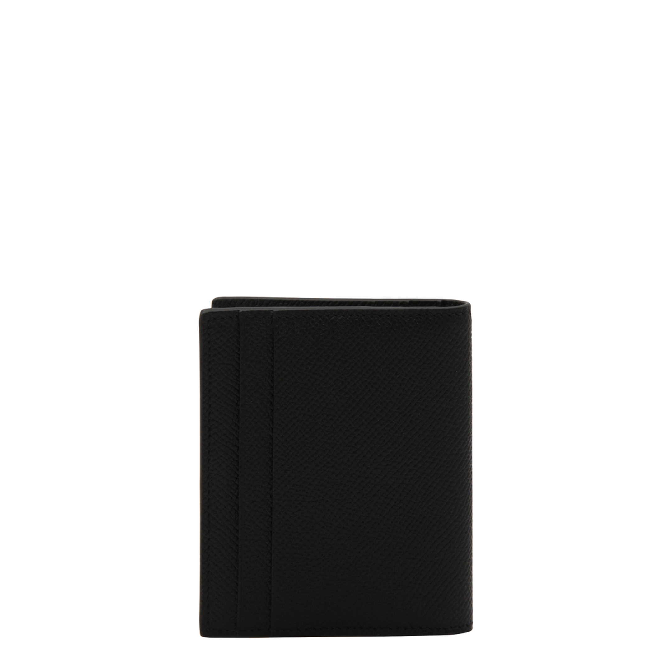 Gancini Credit Card Holder Calfskin Leather - Black - Image 5