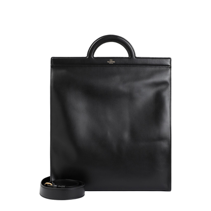 Garavani Leather Handbag with Frontal Logo Print - Image 1