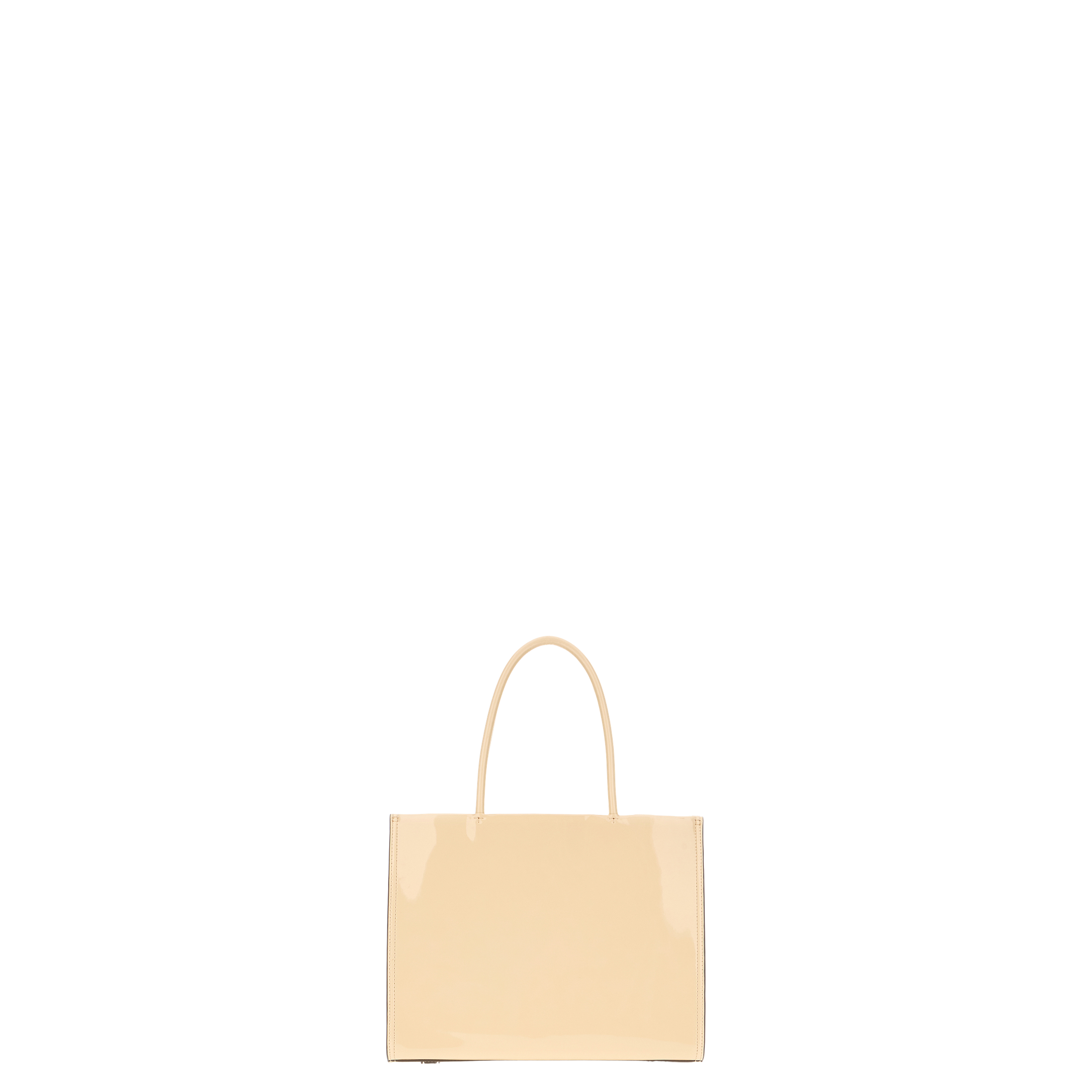 Cream Synthetic Leather Ella Bio Small Shopping Bag - Image 5