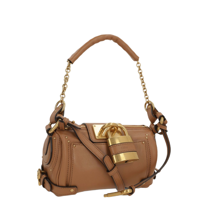 Paddington Small Grained Buffalo Leather Chain Bag - Mustang Brown - Image 3