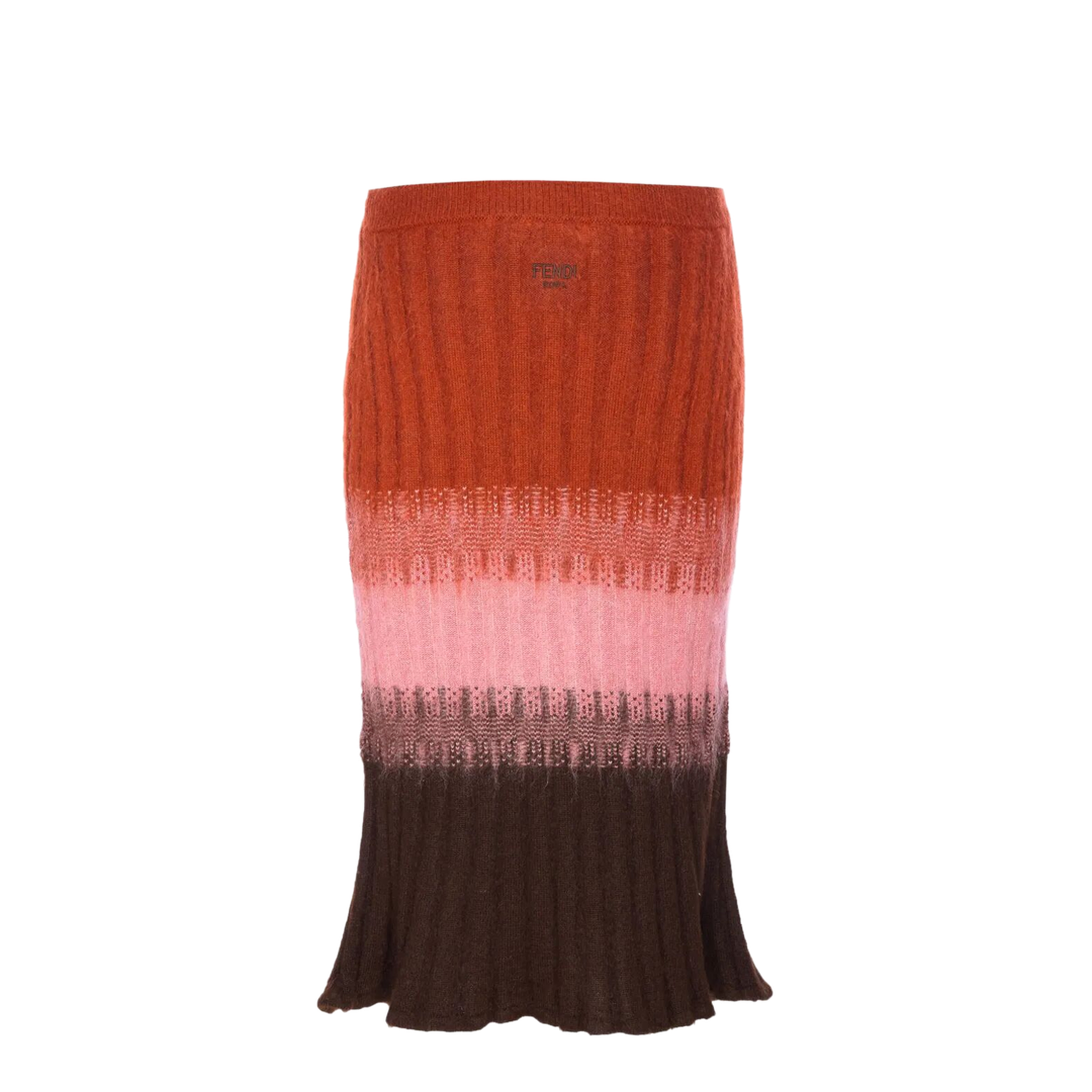 Gradient Mohair and Wool High-Waisted Midi Skirt - Image 2