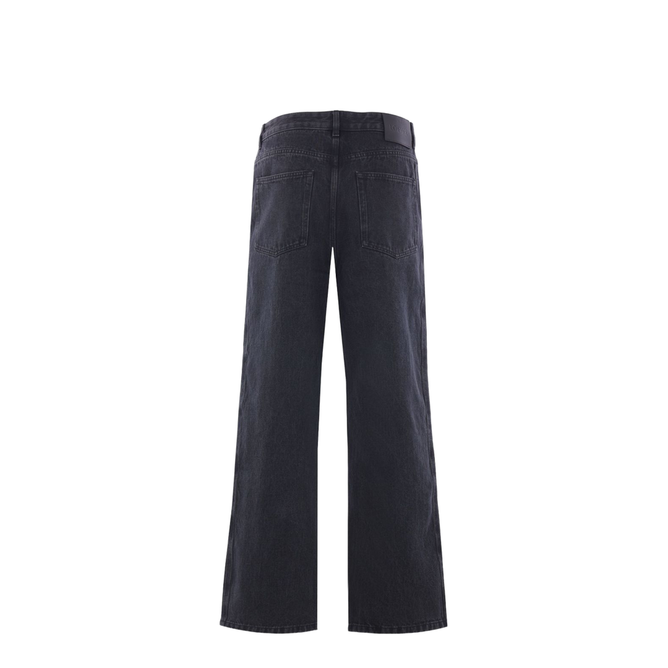 Anagram Baggy Jeans in Denim Black - Image 3