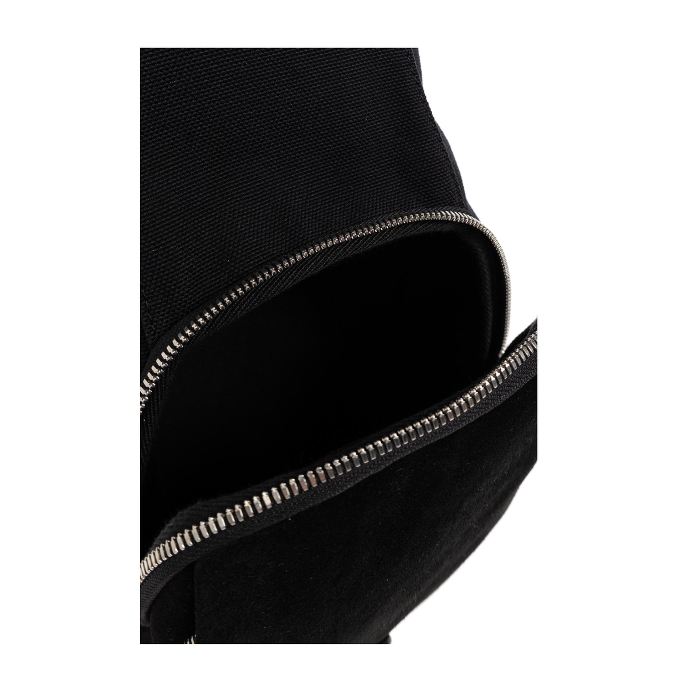 Flex Canvas and Suede Sling Bag - Black - Image 5