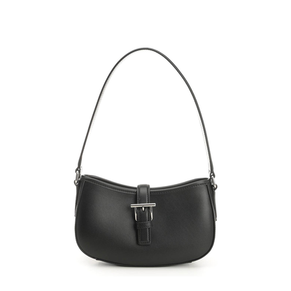 Black Leather Mini Shoulder Bag - Image 1