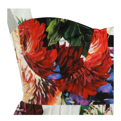 Bouquet Print Poplin Dress - Image 5