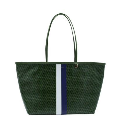 Racer Coated Canvas Tote - Green - Image 2