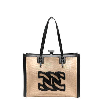 Beaurivage Braided Raffia Tote - Multicolor - Image 1