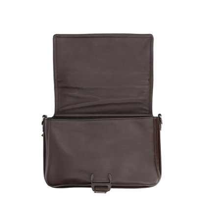 Flux Calf Leather Messenger Bag - Chocolate Brown - Image 3