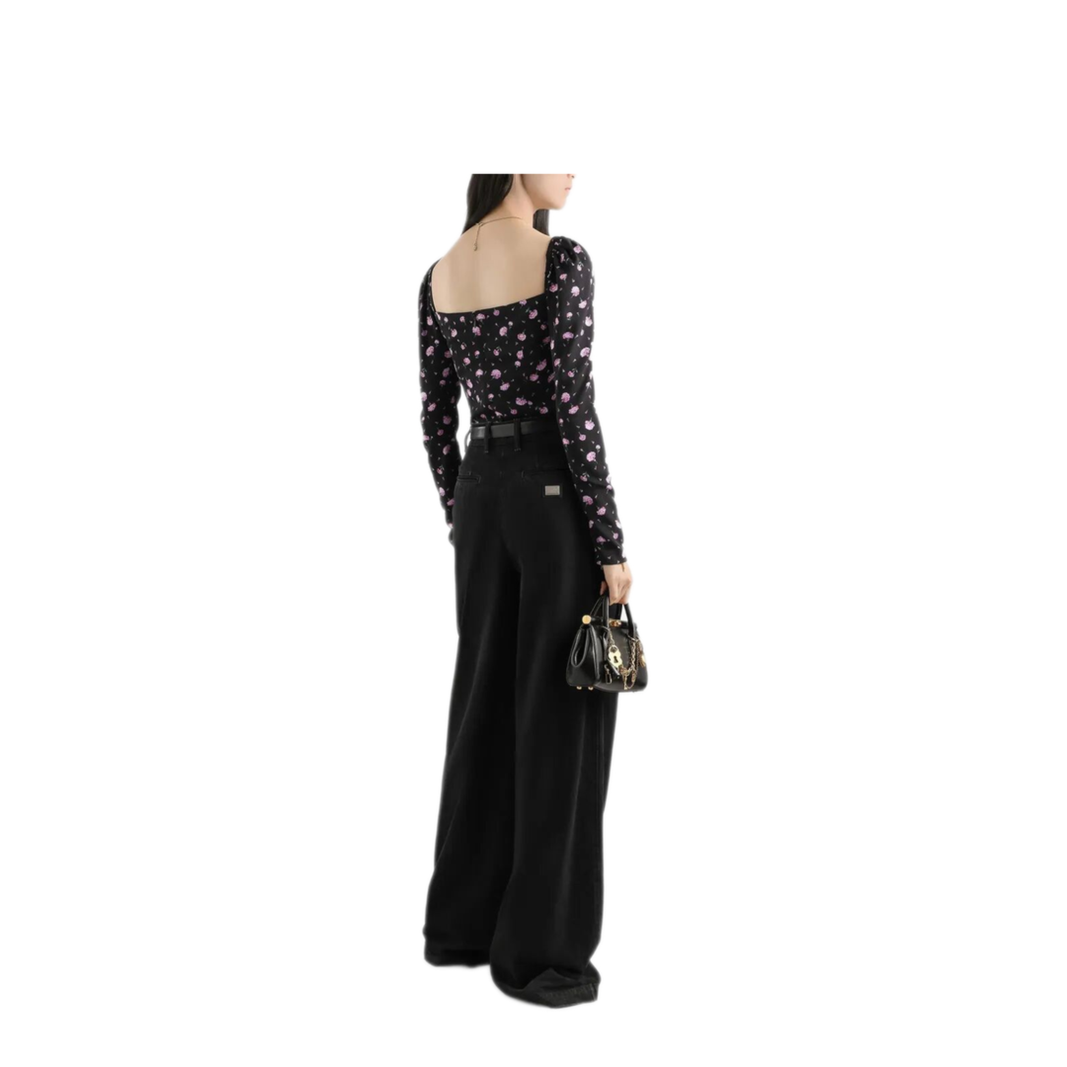 Carnations-Print Silk Top - Image 4