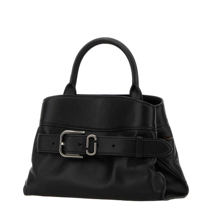 Small Satchel Handbag Leather Black - Image 2