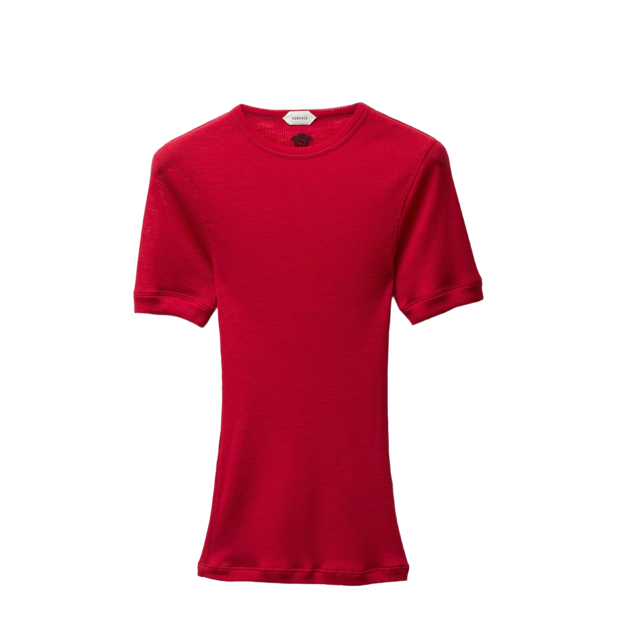 Ribbed Cotton T-Shirt - Image 1