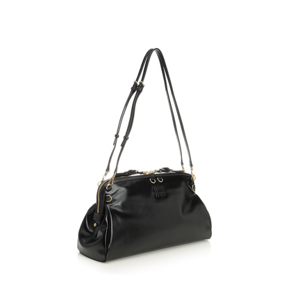 Black Leather Shoulder Bag - Image 2