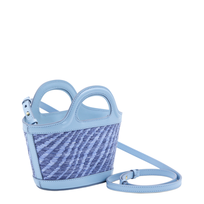 Blue Wavy Raffia-Effect Tropicalia Micro Bag - Image 6