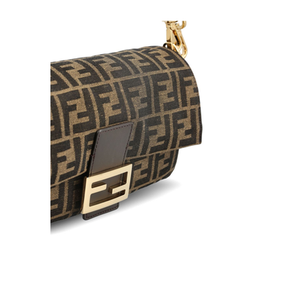 Baguette Medium FF Jacquard Shoulder Bag - Tobacco Brown - Image 4