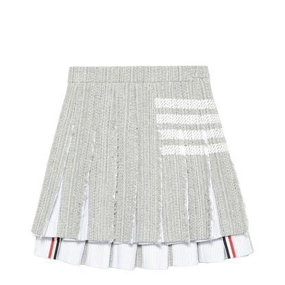 Pleated Tweed Skirt - Image 1