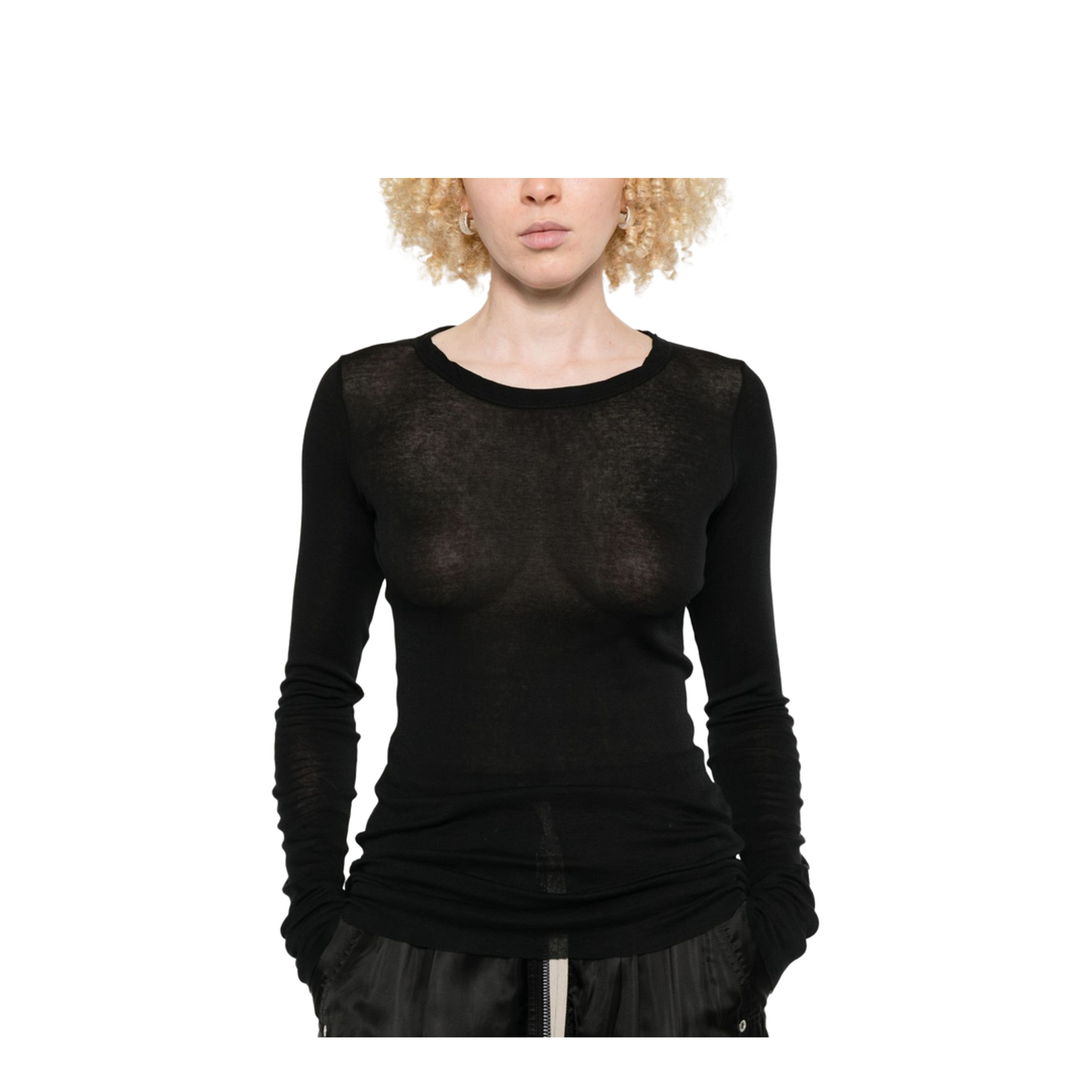 Semi-sheer Long Sleeve Top - Image 3