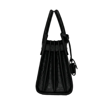 Sac De Jour Nano Leather Handbag- Black - Image 3