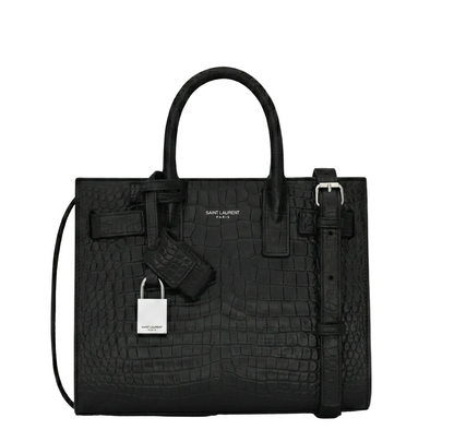 Sac De Jour Nano Leather Handbag- Black - Image 5
