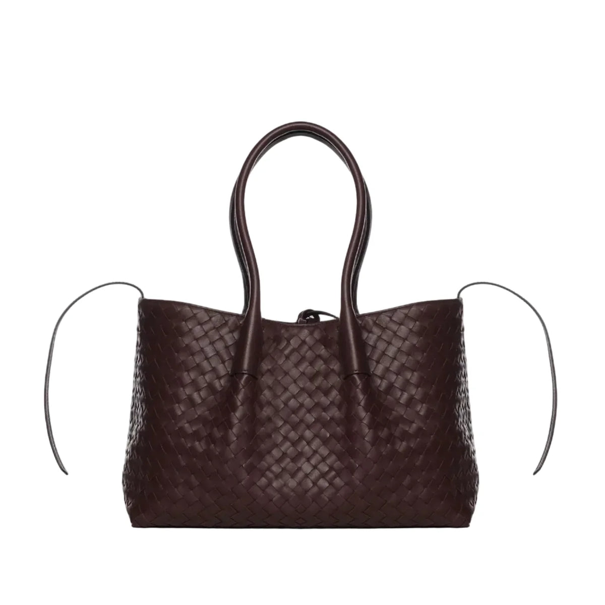 Pinacoteca Medium Calfskin Tote Bag - Dark barolo/Pickle - Image 1