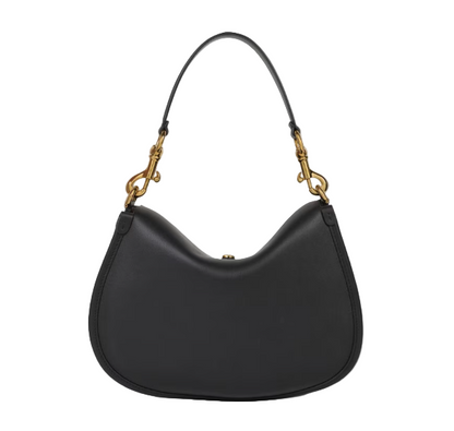 Medium Pony Shoulder Bag Leather Black - Image 2
