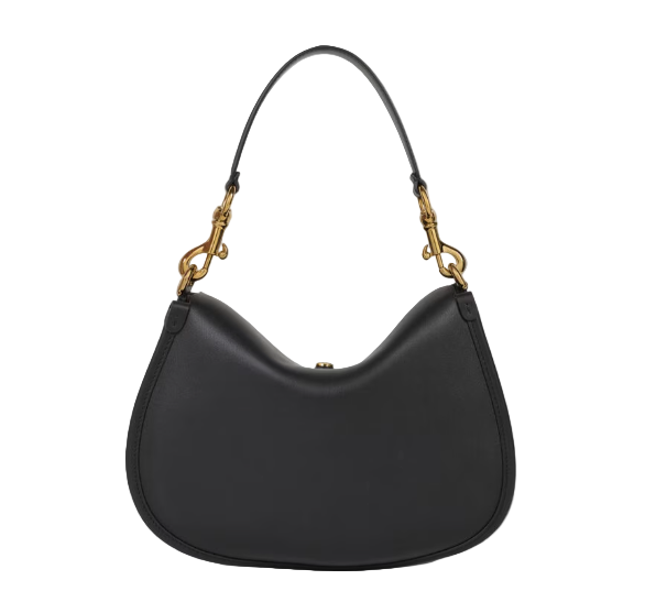 Medium Pony Shoulder Bag Leather Black - Image 2