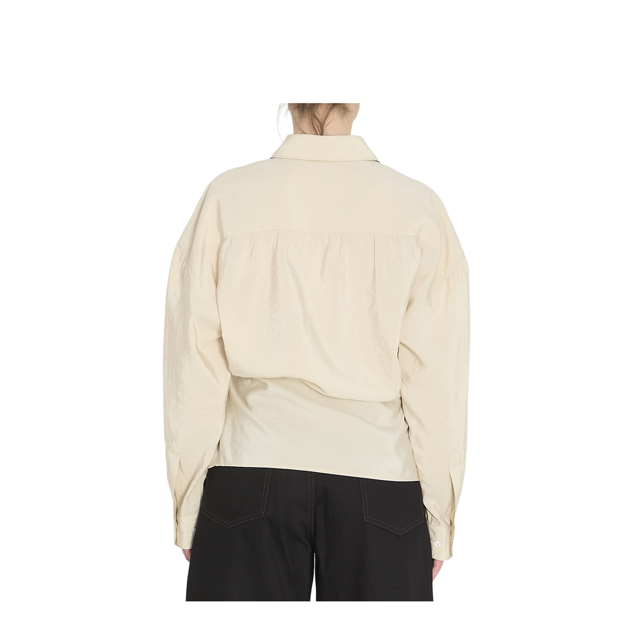 Straight Collar Twisted Shirt - Image 4