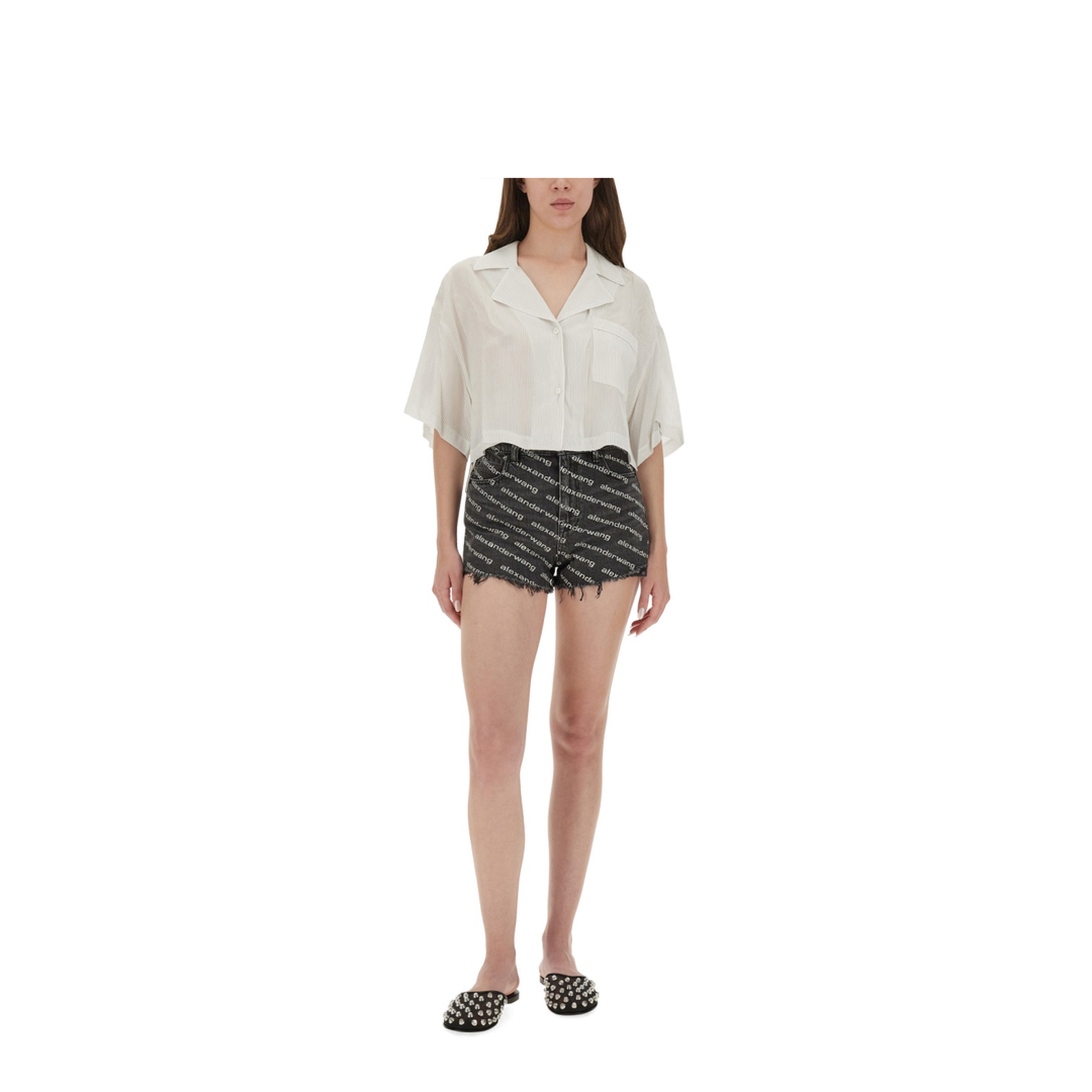 Striped Shirt with Embroidered Logo - Image 2