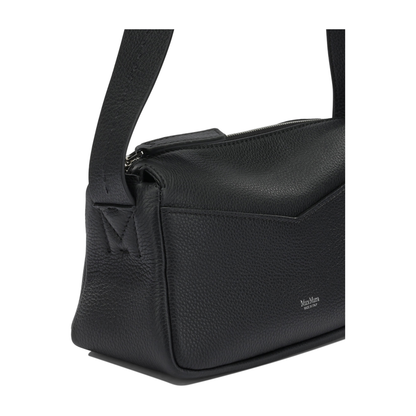 Small Calf Leather Shoulder Bags - Black - Image 4
